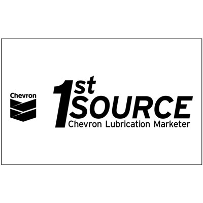 Chevron 1st Source Decal - Black/White