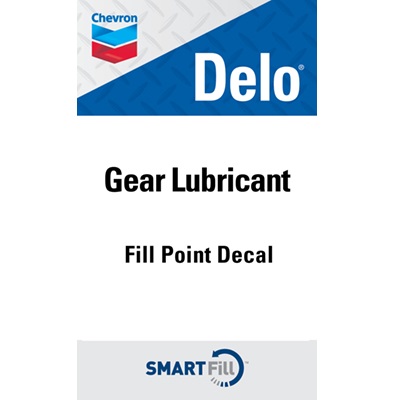 Delo Gear Lubricant Smartfill Decal - 3" x 5"