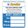 Havoline/Chevron Oil Change LOW TACK STICKERS - Handwritten - Print on Demand